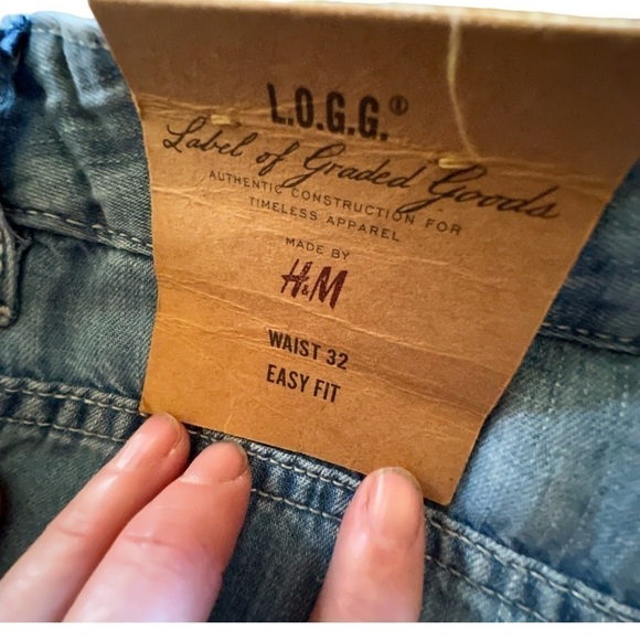 H&M size 12 lightweight LOGG denim. Easy fit. NWT. 68% cotton,32% linen. - Picture 5 of 9